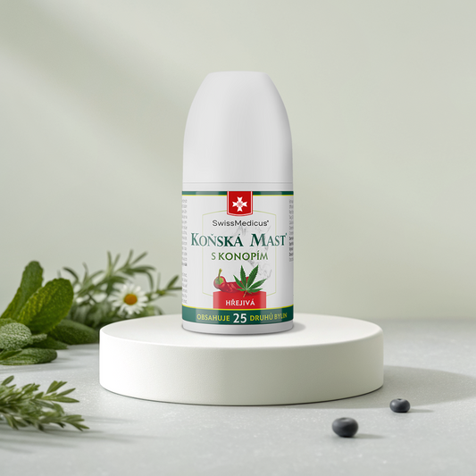 Koňská mast® s konopím hřejivá ROLL-ON