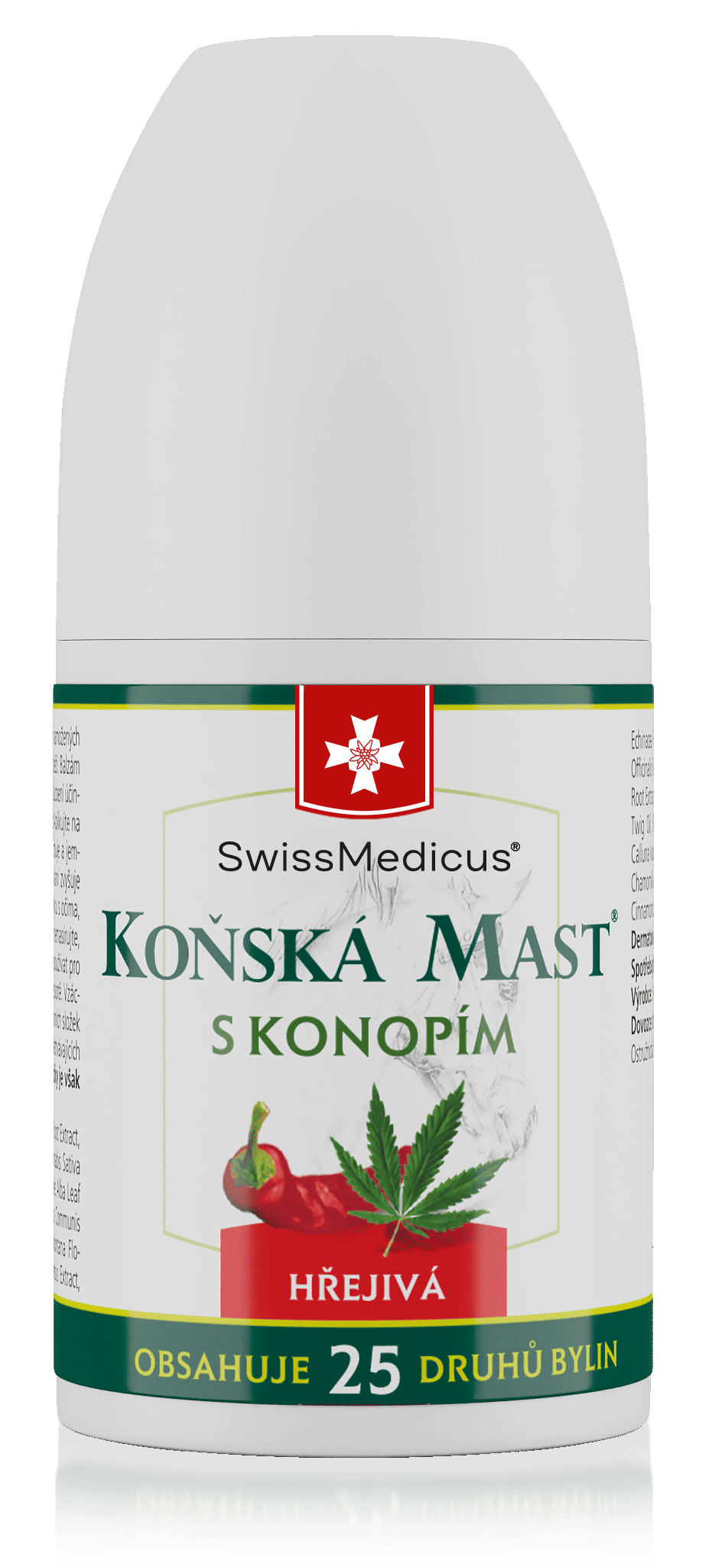 Koňská mast s konopím hřejivá ROLL-ON 90 ml